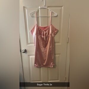 Sugar thrillz 3x satin mini dress slip